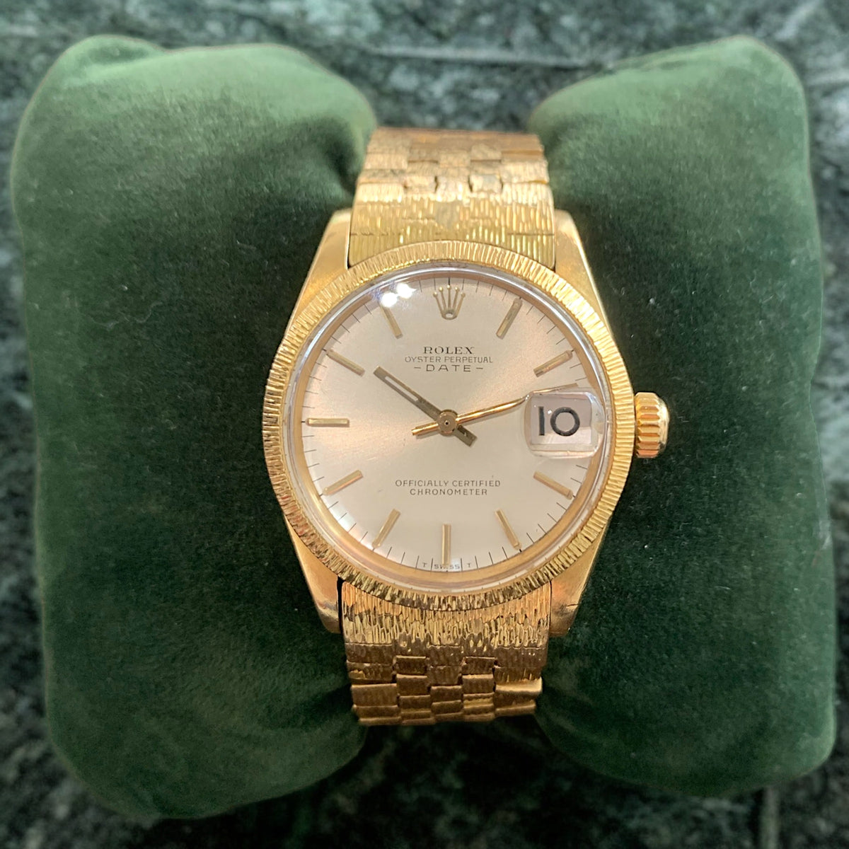 Rolex Date Brick Bracelet Bark Finish