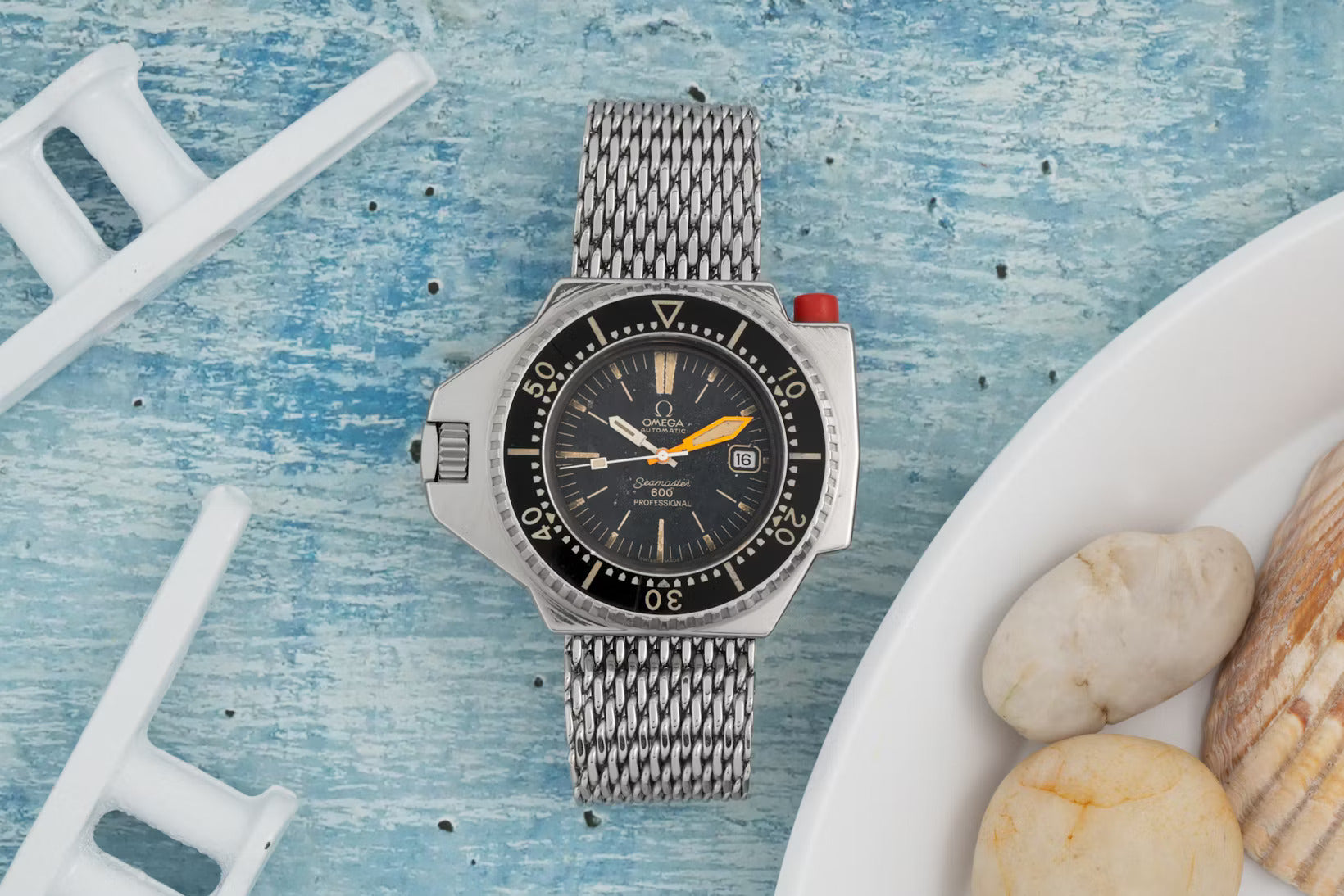 Omega Ploprof stainless steel mesh bracelet 