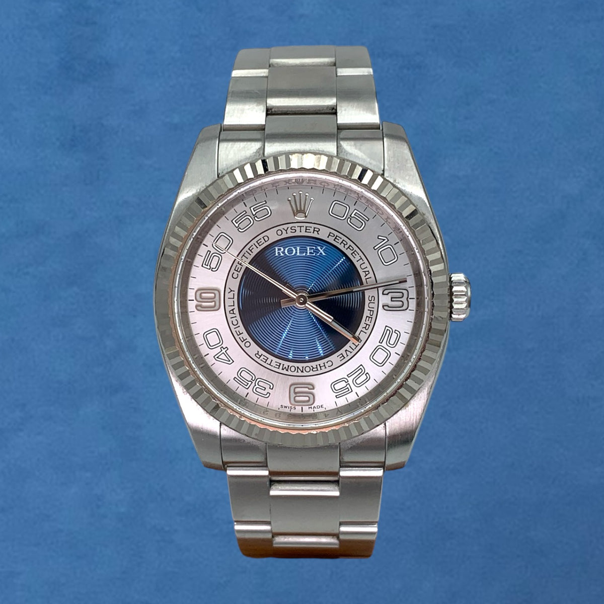 Rolex Oyster Perpetual Concentric Circles Blue Dial